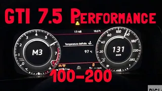 Golf GTI Performance mk 7.5 Facelift 245cv DSG Accelleration 100-200 kmh