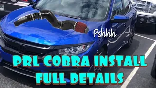 Prl Cobra Cold Air Intake Install 10th Gen Honda Civic 2017,2018,2019,2020