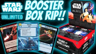 BRAND NEW Star Wars Unlimited TCG! Booster box opening and overview! 4 LEGENDARY RARES!!!