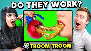 DO THEY WORK? Trying Troom Troom Hacks and 5-Minute Crafts | Adults React