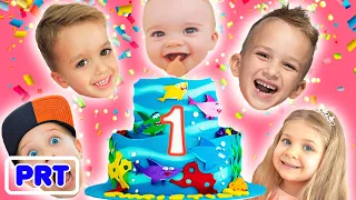 Feliz aniversário cristão! Festa infantil do primeiro aniversário com Vlad e Niki, Diana e Roma
