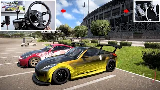 Forza Horizon 5 - 350z Drift Tandem on PARKING LOT (w/900° Steering Wheel Setup)