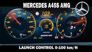 0-100 Km/h MERCEDES  A45s AMG - launch control