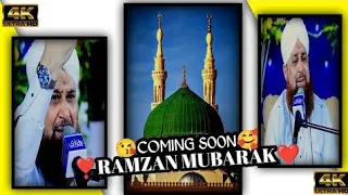 Ramzan Coming Soon Status 2023🥰 - Owais Raza Qadri New Status 2023  - Islamic Status😘