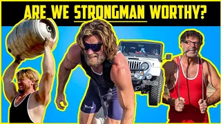 Bodybuilders and Their 63 Year Old Dad Try the WORLD'S STRONGEST MAN COMPETITION without practice