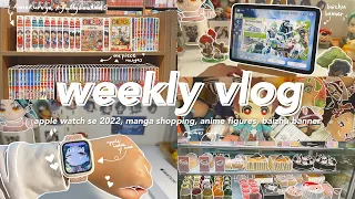 weekly vlog 🌸 apple watch unboxing, manga shopping, playing genshin, baizhu banner