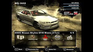 NFS Most Wanted - Nissan Skyline GT-R Nismo Z-Tune