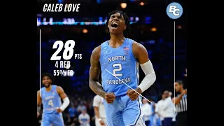 Coach K's Last Stand: Caleb Love Dominates Duke Vs Unc With 28 Points!