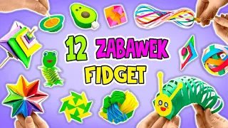 Zróbmy 12 NAJBARDZIEJ VIRALOWYCH papierowych zabawek fidget || ŁATWY TUTORIAL 🤩