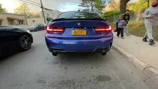 Bmw 330i g20 Stage 2 downpipe exhaust 6k revs
