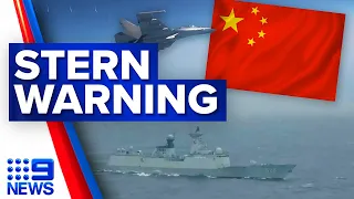 China send dozens of planes and warships to surround Taiwan | 9 News Australia