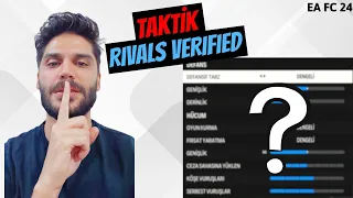 RIVALS VERIFIED TAKTİK VE TALİMATLARIM !  EA FC 24 ULTIMATE TEAM