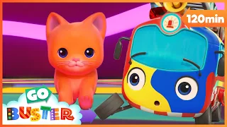 🐱 Buster Learns to Save a Kitten | Go Learn With Buster | Videos for Kids