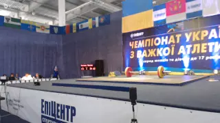 Чемпіонат України з важкої атлетики серед юнаків та дівчат до 17 років. В/к 62 кг, поштовх