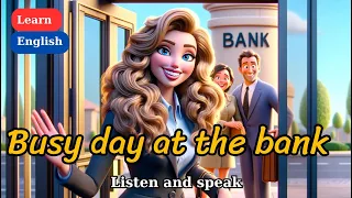 Improve Your English | Busy day at the bank | English Listening Skills | Speaking Skills Everyday