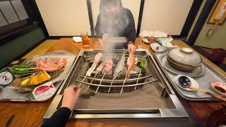 Eating at a Unique Japanese BBQ Restaurant