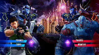 Thanos & Chris vs Thanos & Nemesis (Very Hard) Marvel vs Capcom | 4K UHD Gameplay