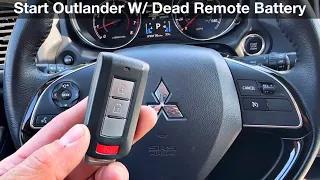 Mitsubishi Outlander Sport No Key Detected How to start with dead remote battery / key fob