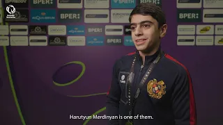 Hamlet MANUKYAN (ARM) - Interview after pommel horse victory