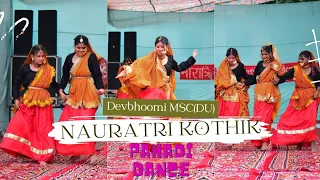 Non-Pahadi and Pahadi Girls Performance on Uttarakhandi Mashup |Devbhoomi MSC(DU)|Nauratri Kauthik