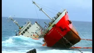 Top 10 Large Ships In Storm! Waves cover sinking ships
