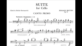 B. Britten - Suite no. 1 for Solo Cello, op. 72 [SCORE VIDEO]