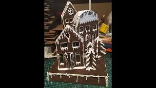 Minitures Gingerbread house Build  *Mixed Media Art