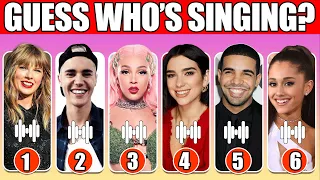 Guess The SINGER by Their SONG | Music Quiz 🎵, Drake, Dua Lipa, Doja Cat, BlackPink. Justin Bieber.