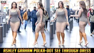 Ashley Graham Polka Dot Dress Fashion 2017