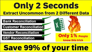 🔥 1% 🔥 People Know this Reconciliation Trick - Excel Unique() & VStack() Function