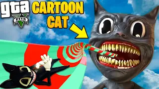 DESAFIO DO ESCORREGADOR GIGANTE DO CARTOON CAT no GTA 5 Mods !