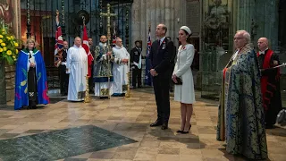 Duke and Duchess of Cambridge lead Royal Family in commemorating Anzac Day