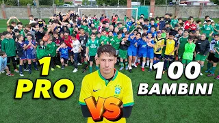 1 PRO VS 100 BAMBINI FOOTBALL CHALLENGE - CHI VINCERÀ? w/Sergio Cruz Pereira