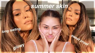 SUMMER SKIN TIPS & TECHNIQUES FOR BEGINNERS: Glowy, Long Lasting, Sweat Proof Makeup | Roxette Arisa