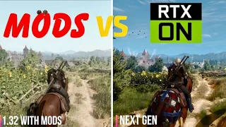 Witcher 3 | NEXT GEN VS 1.32 WITH MODS | GRAPHICS COMPARISON