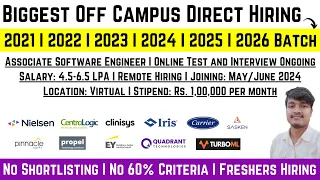 11 TOP MNC's Started Biggest OFF Campus Direct Hiring For 2021 | 2022| 2023| 2024 | 2025| 2026 Batch