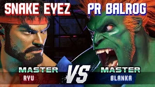 SF6 ▰ SNAKE EYEZ (Ryu) vs PR BALROG (Blanka) ▰ High Level Gameplay