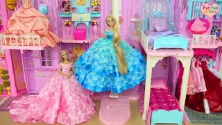 Barbie Rapunzel Palace Ballroom Dance Party Day! Barbie Puppe Ballsaal Tanzparty boneka Pesta dansa