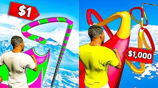 $1 vs $1000 Water Slides in GTA 5