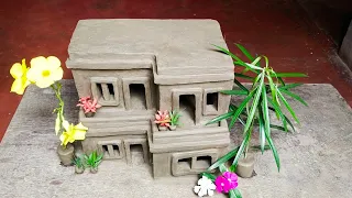 Amazing technique build DIY miniature clay house