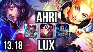 AHRI vs LUX (MID) | 10/0/7, 2.9M mastery, Legendary | BR Master | 13.18