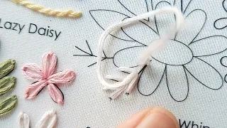 Fly Stitch and french knot