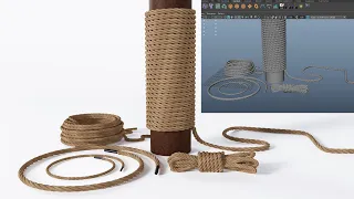 How to Make Different kinds of Twisted Rope In Maya 2022 | Step by Step Process