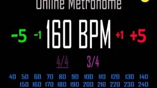 Metronomo Online - Online Metronome - 160 BPM 3/4