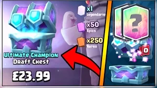 ULTIMATE CHAMPION 'DRAFT CHEST' OPENING IN CLASH ROYALE | "TWO LEGENDARY CARDS IN ONE CHEST!"