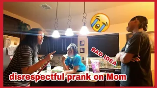 Disrespectful prank on mom (bad idea)😆