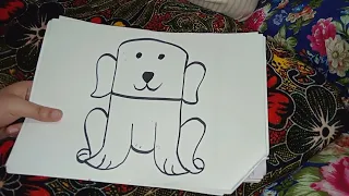 |How to Drawing a Dog | Easy Drawing from letter H| Dog Drawing Easy Step by Step|