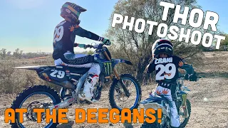 THOR MX PHOTOSHOOT AT THE DEEGAN COMPOUND | Christian and Jagger Craig Ride Dirt Bikes Together