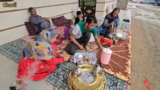 The first rain in the village: the pleasure of traditional cooking with the Chavil nomadic family