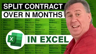 Excel - Dueling Excel - Split a Contract over N Months - Duel 152 - Episode 1860